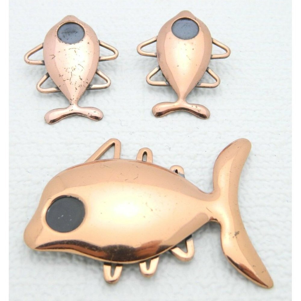 Matisse RENOIR Signed "CORAL FISH" Design Copper